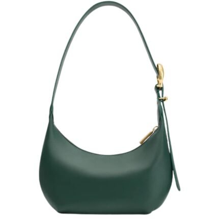 Elegant Green Leather Shoulder Bag for Women
